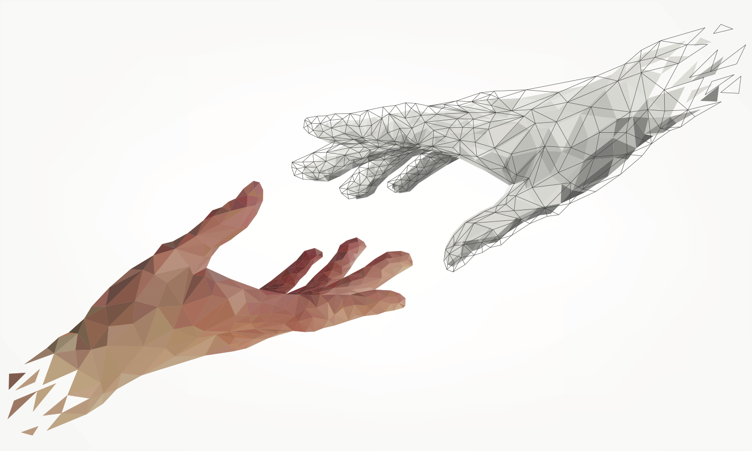 two hands touching
