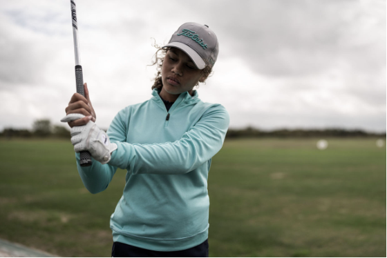 Golfer getting ready for a swing on the course