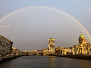 rainbow over river liffey, Dublin 
