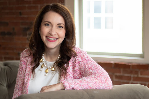 woman in pink sweater