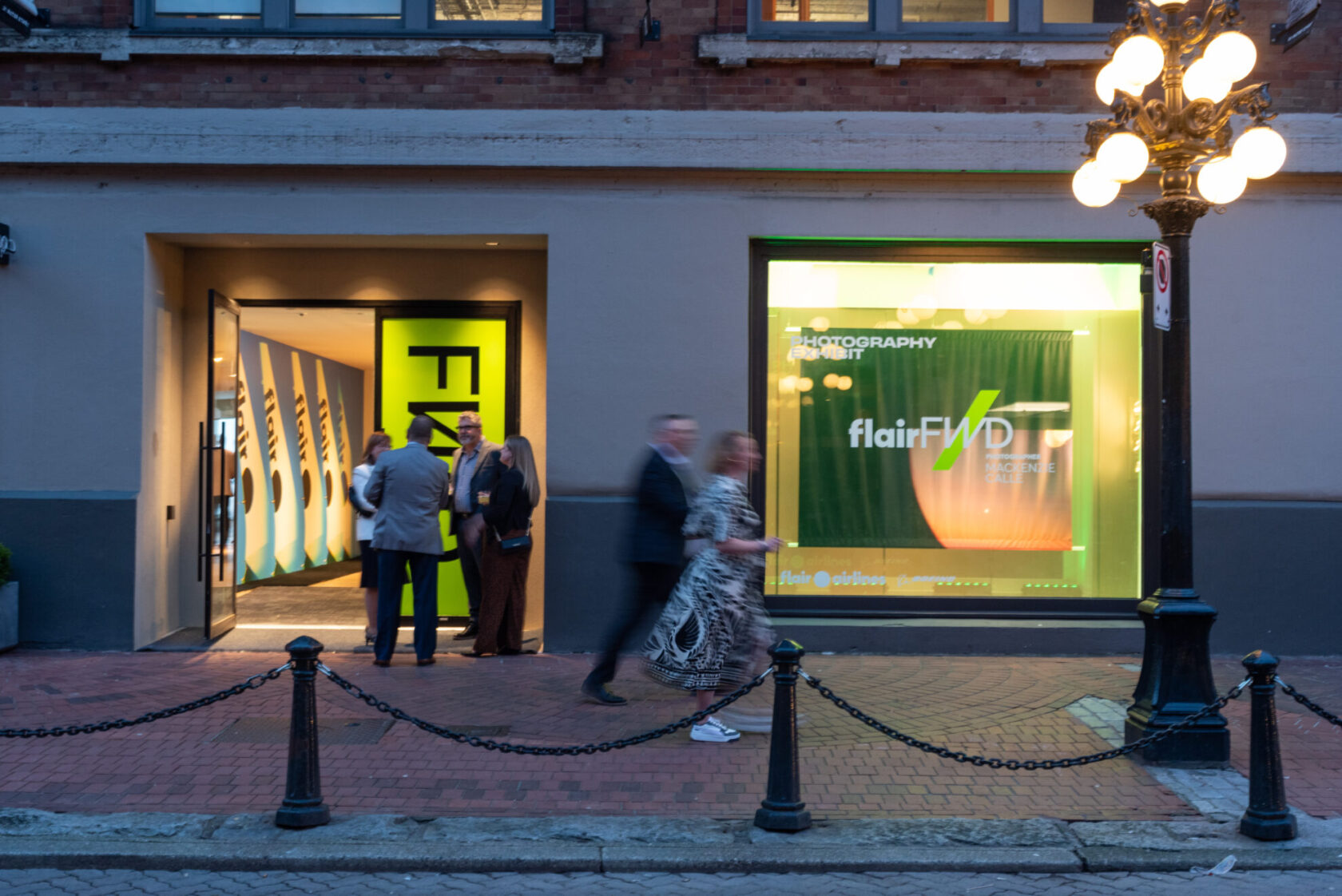 storefront at night
