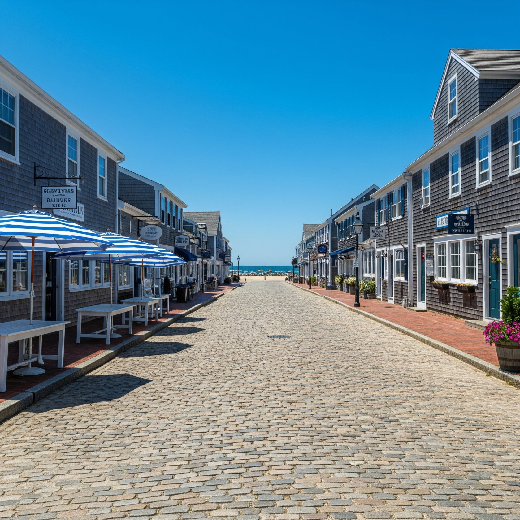 empty new england cape cod street