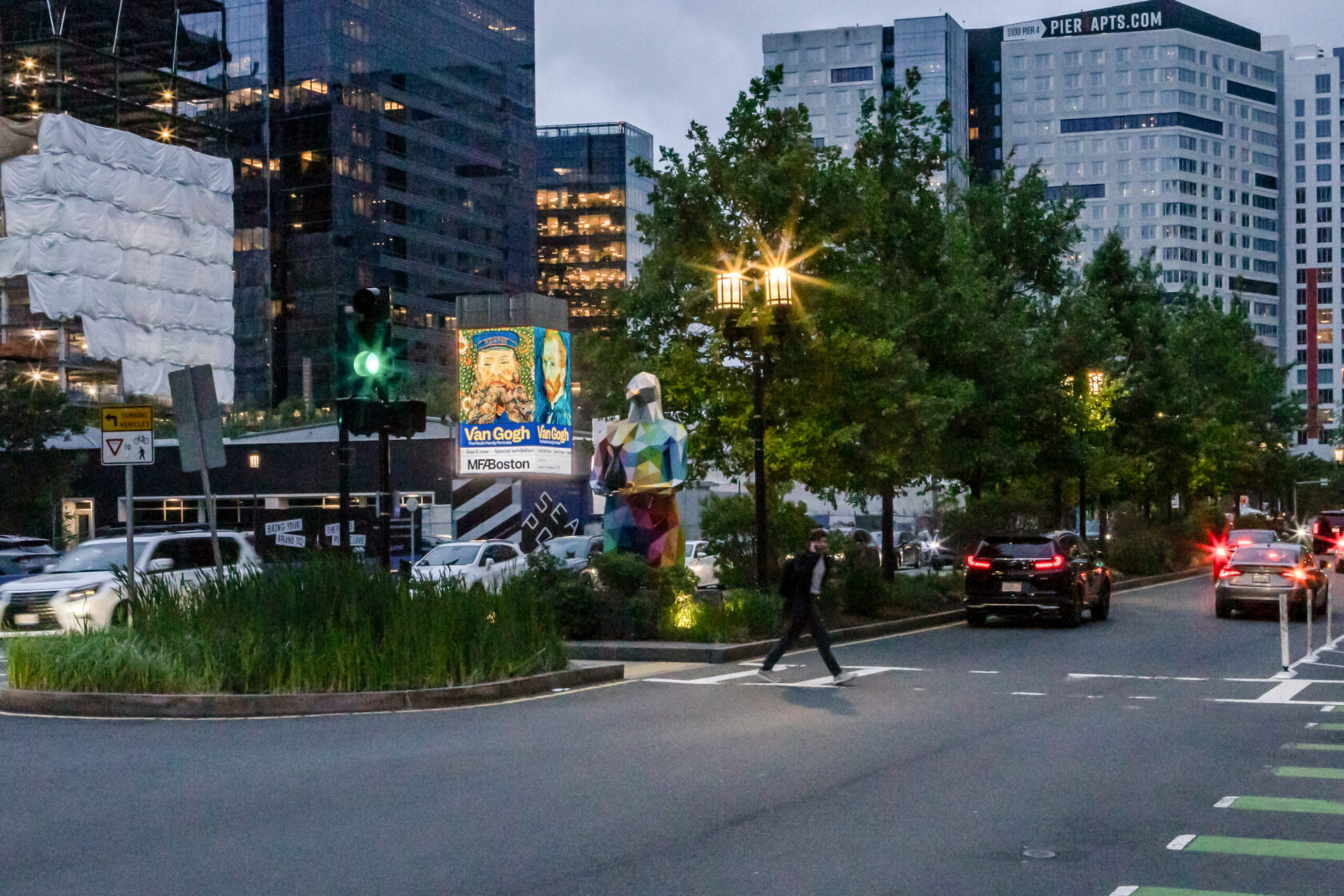 billboard in boston's seaport district
